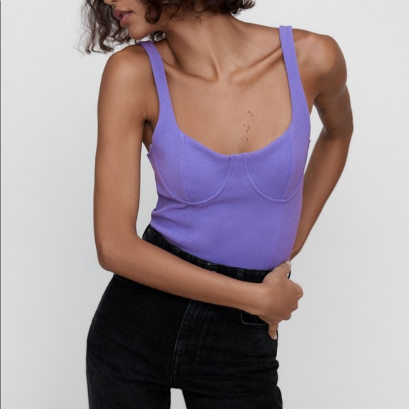 Zara Textured Crop Top - Picture 4 of 5